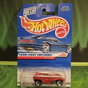 HotWheels Red Cat-A-Pult Red Collector Car
